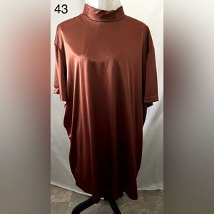 Brown tunic blouse.